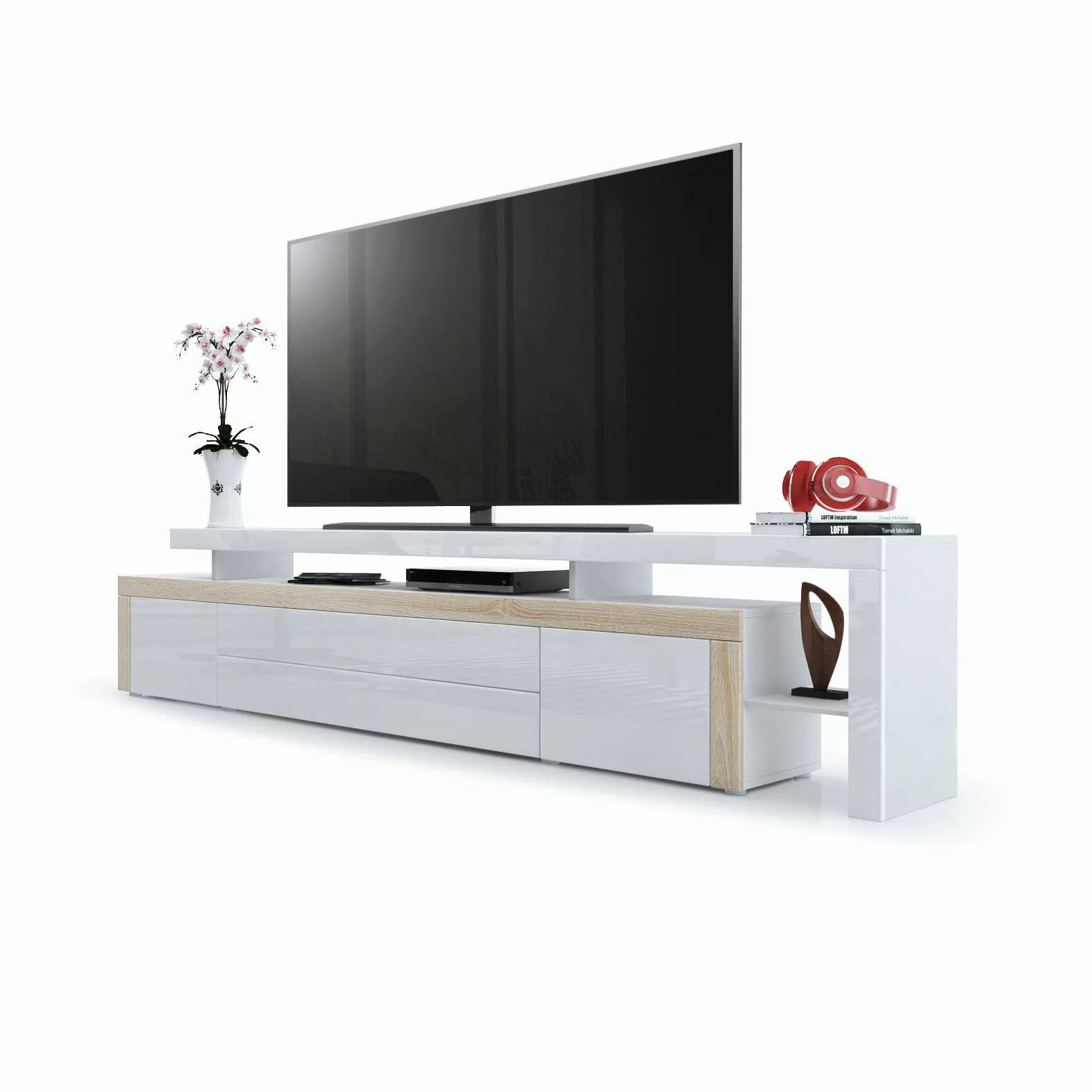 Vladon Lowboard Leon (TV-Kommode, mit zwei günstig online kaufen