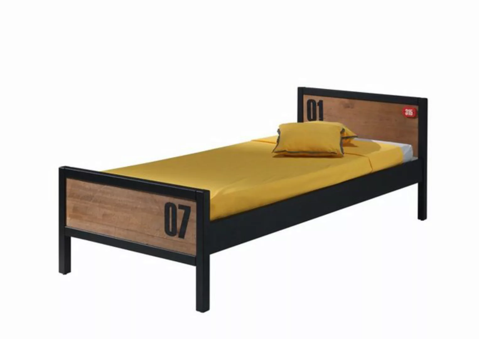 Natur24 Einzelbett Bett Einzelbett Alex Kiefer 90x200cm günstig online kaufen