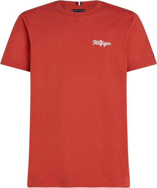 Tommy Hilfiger T-Shirt HILFIGER CHAINSTITCH TEE mit Markenprint auf der Bru günstig online kaufen