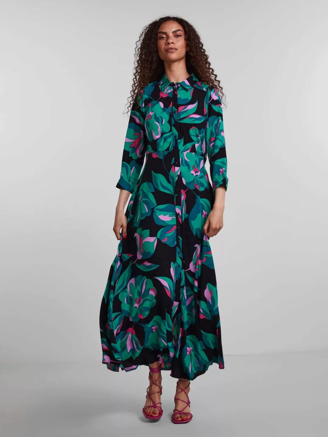 Y.A.S Hemdblusenkleid "YASSAVANNA LONG SHIRT DRESS", mit 3/4 Ärmel günstig online kaufen