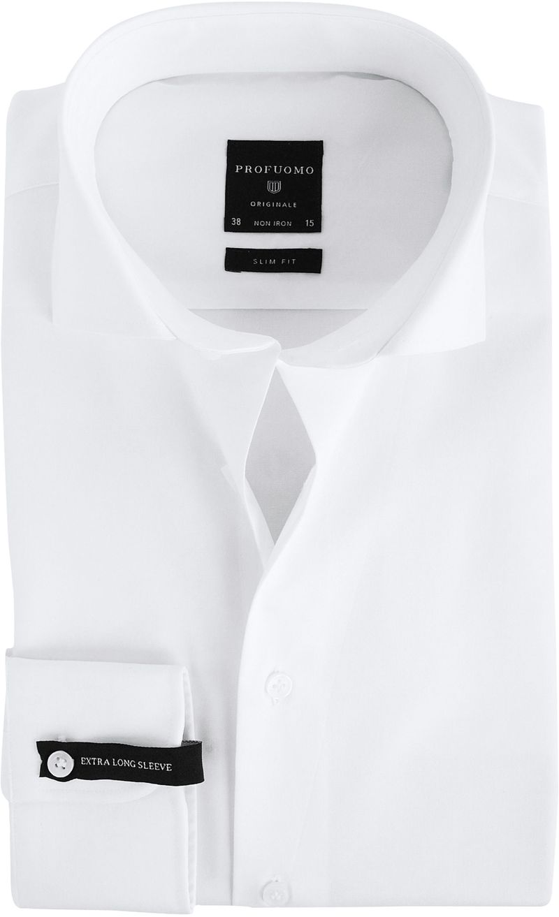 Profuomo Hemd Extra Lange Ärmel Cutaway Weiß - Größe 39 günstig online kaufen