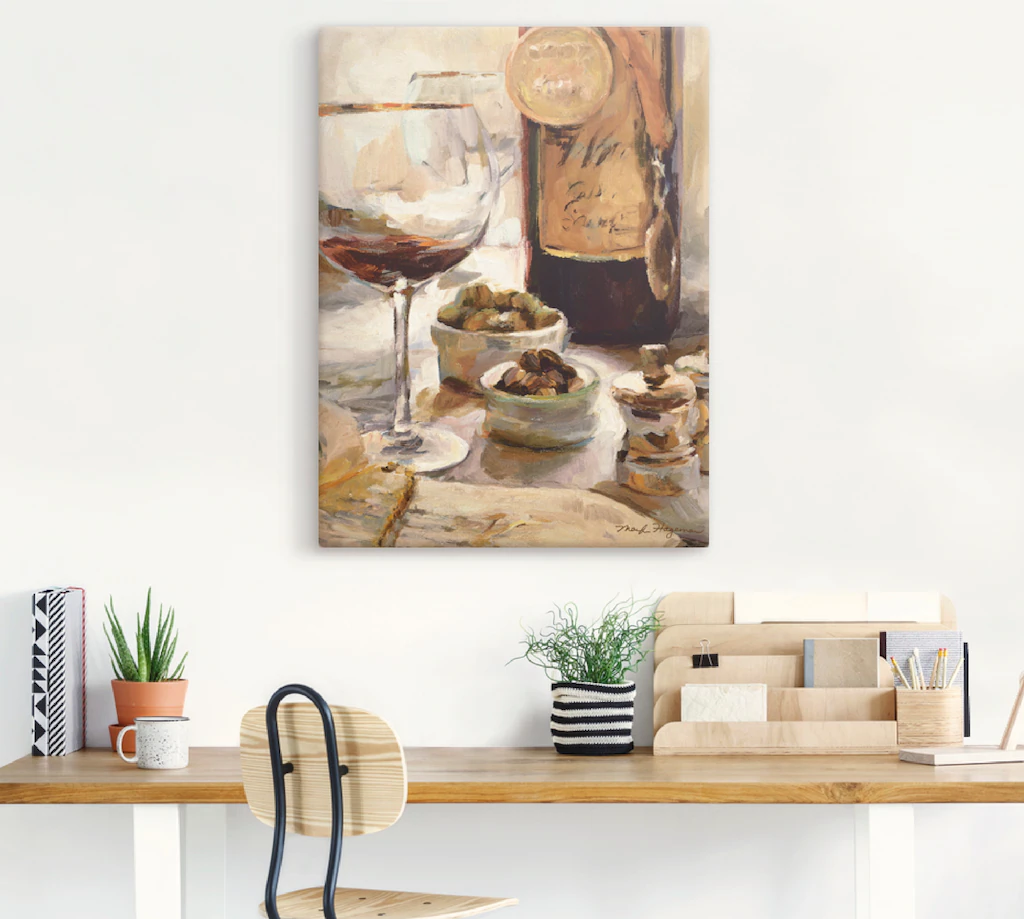 Artland Wandbild "Ausgezeichneter Wein", Getränke, (1 St.), als Leinwandbil günstig online kaufen