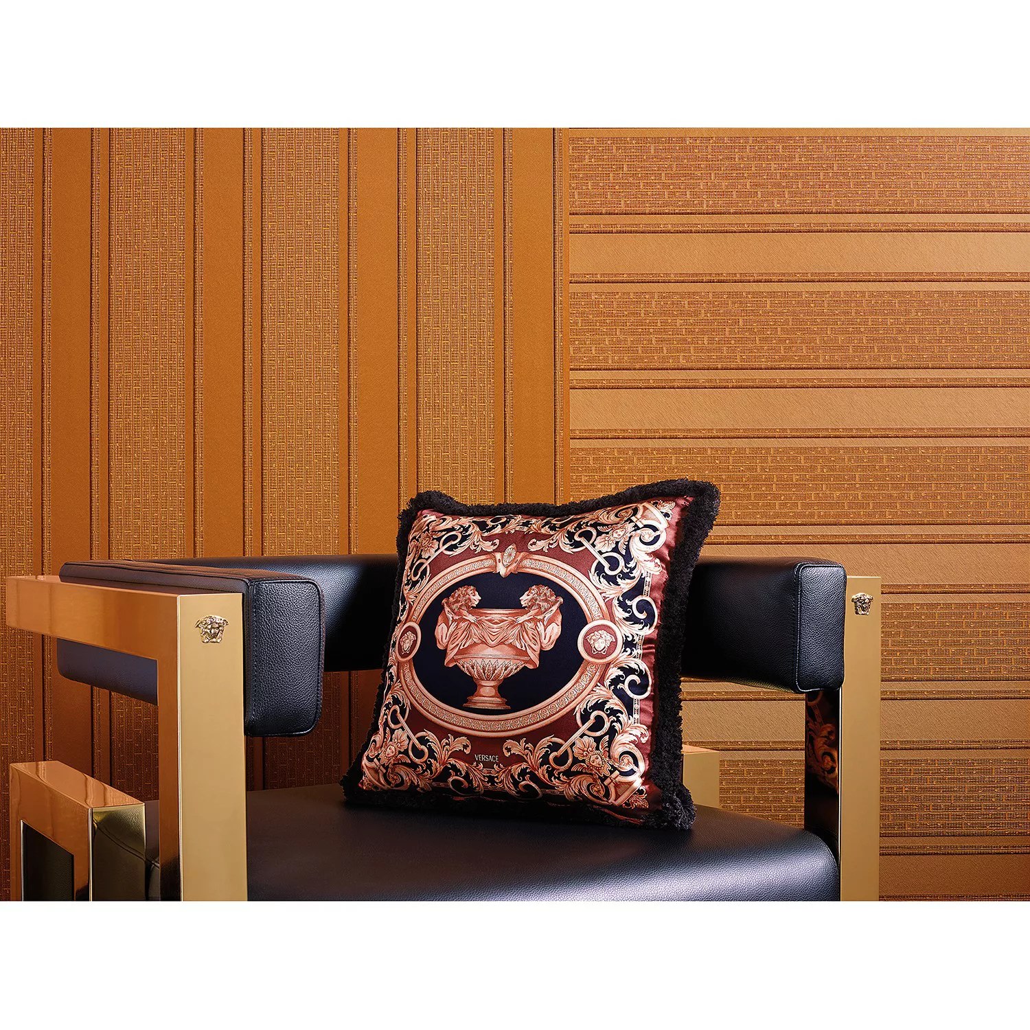 Bricoflor Kupfer Tapete mit Streifen Edle Streifentapete Ideal für Schlafzi günstig online kaufen