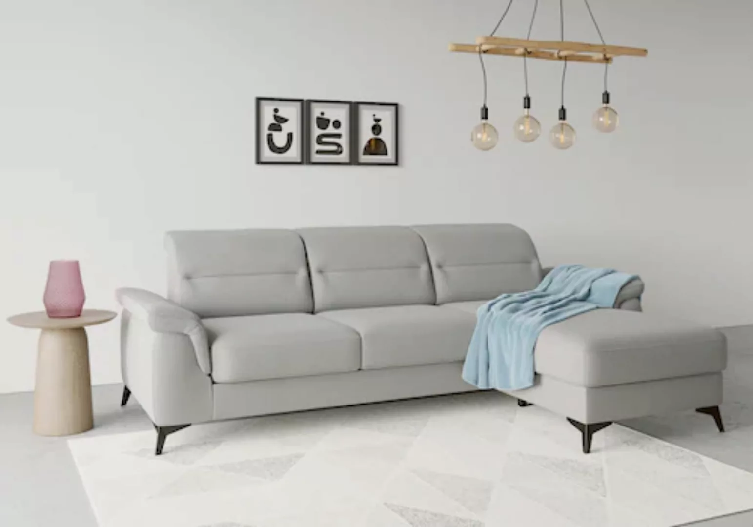 sit&more Ecksofa »Sinatra L-Form«, mit Recamiere, optional mit Kopfteilvers günstig online kaufen