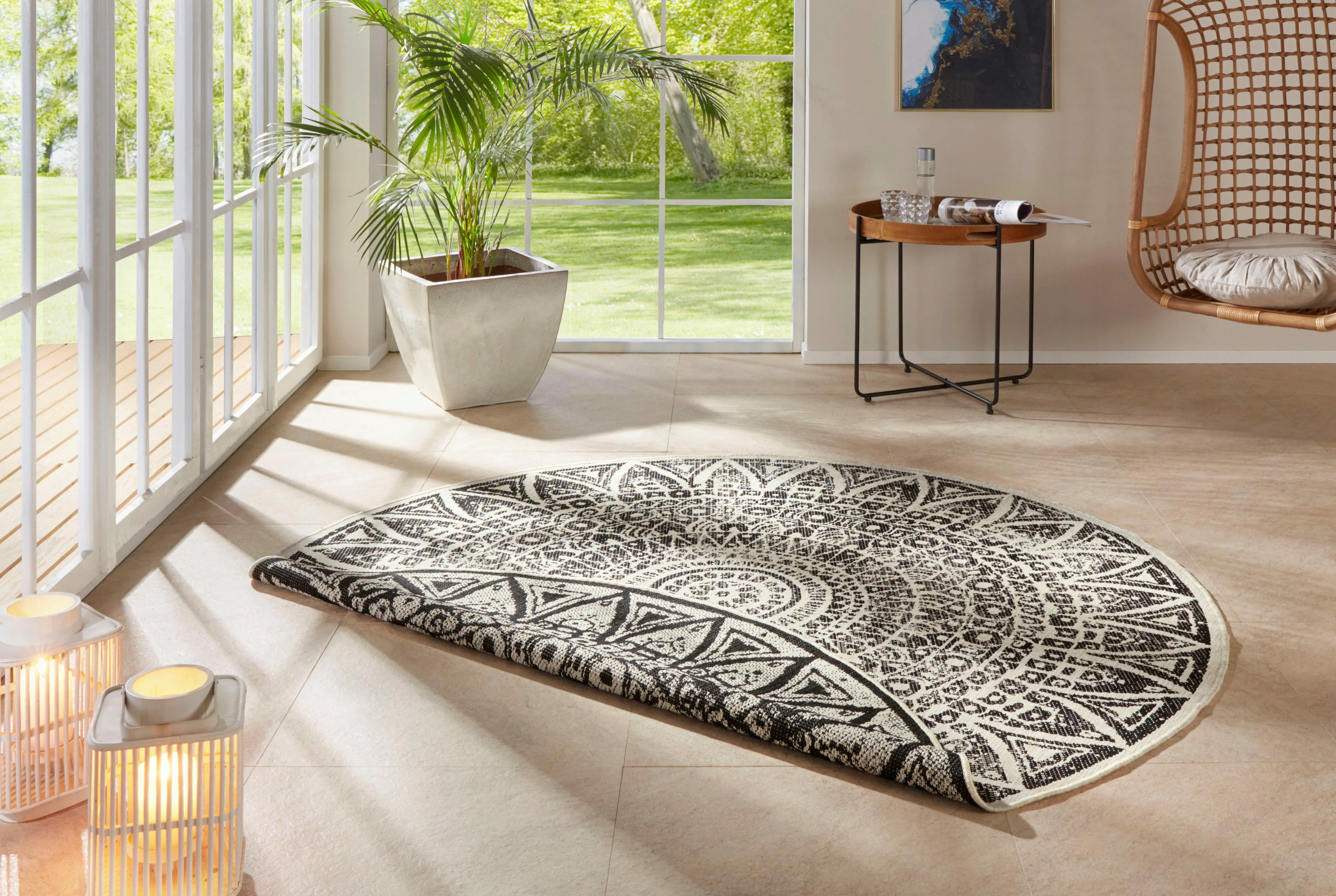 HANSE Home Teppich »Lilja Wendeteppich«, rund, 5 mm Höhe, In-& Outdoor, bei günstig online kaufen