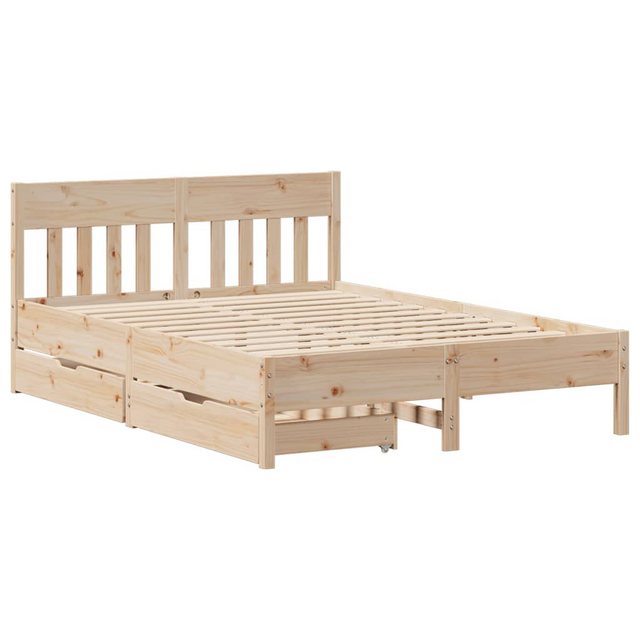 vidaXL Bettgestell Massivholzbett ohne Matratze 120x190 cm Kiefernholz Bett günstig online kaufen