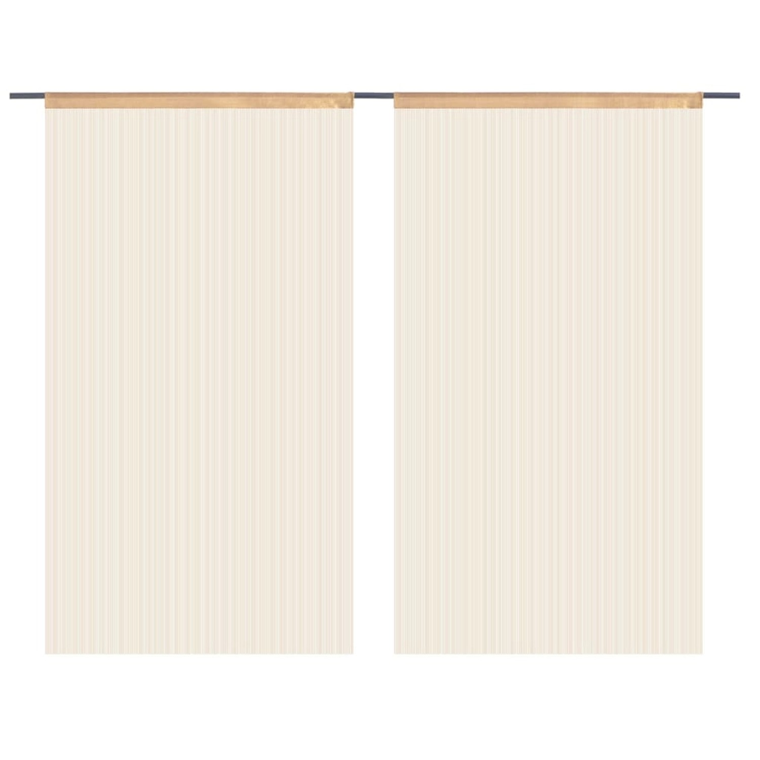 Fadenvorhänge 2 Stk. 140 X 250 Cm Beige günstig online kaufen