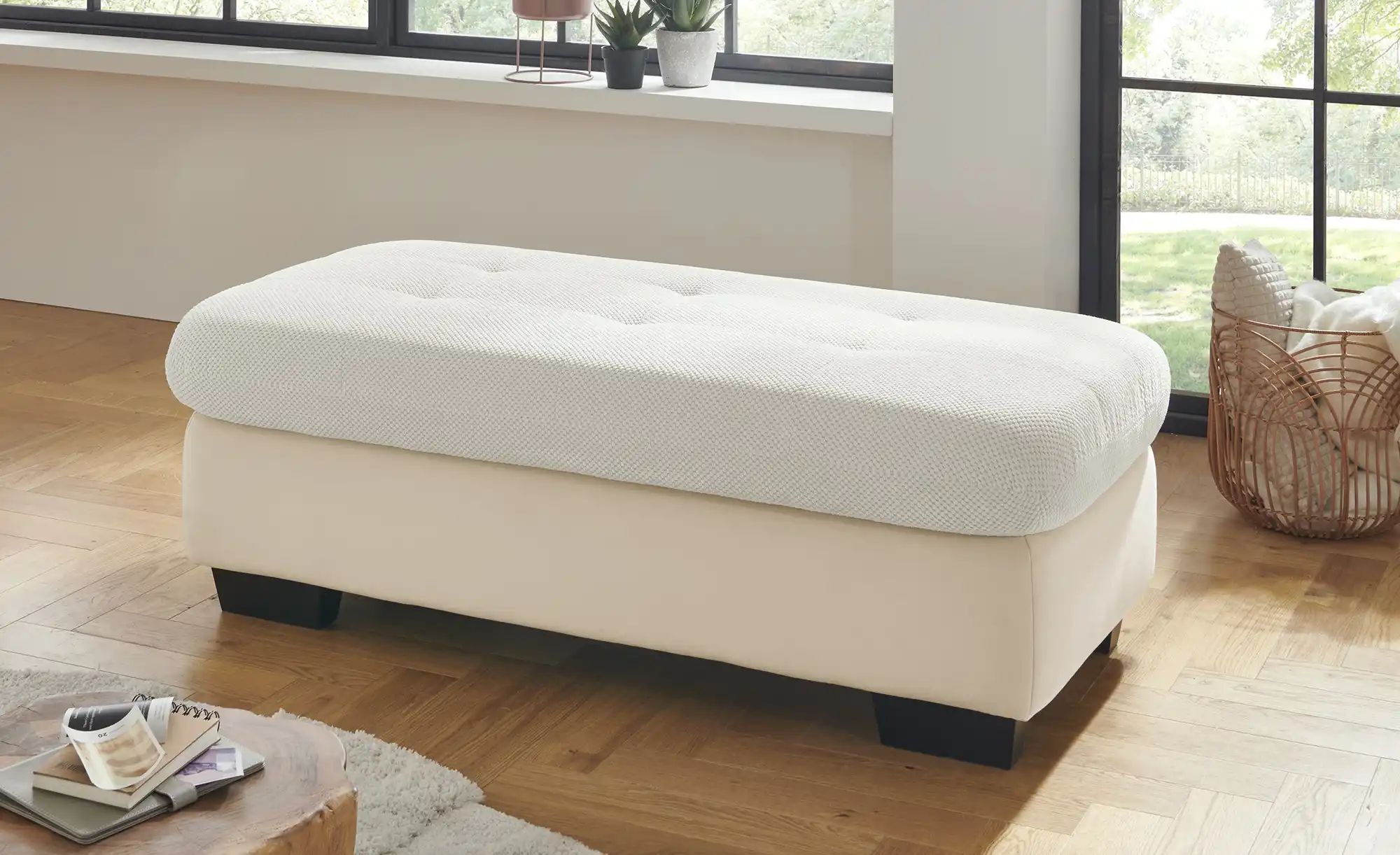 Lounge Collection Sofahocker  Davinci ¦ beige ¦ Maße (cm): B: 135 H: 47 T: günstig online kaufen