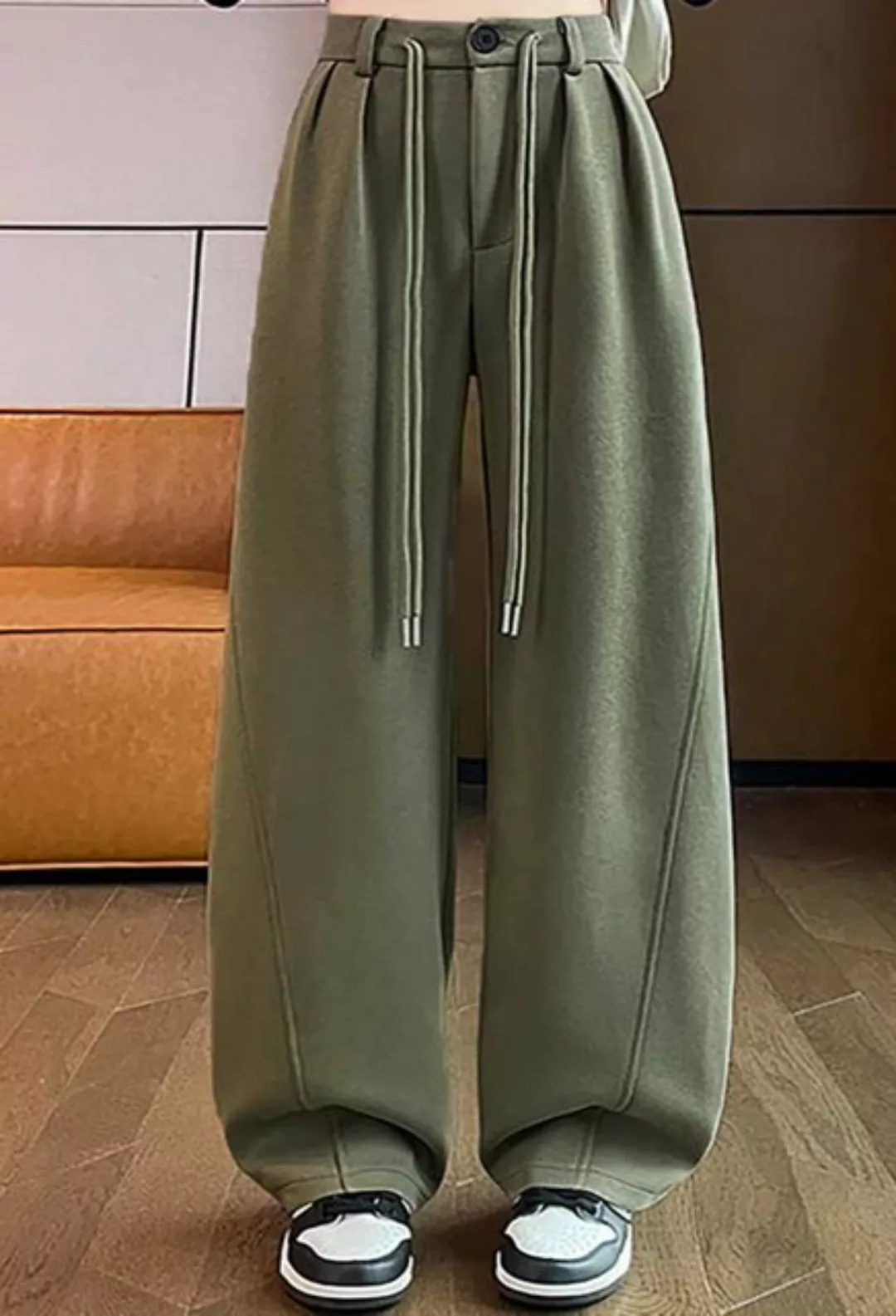 SEGUEN Loungepants Kordelzug Hohe Taille Schlanke, einfarbige Hose mit gera günstig online kaufen