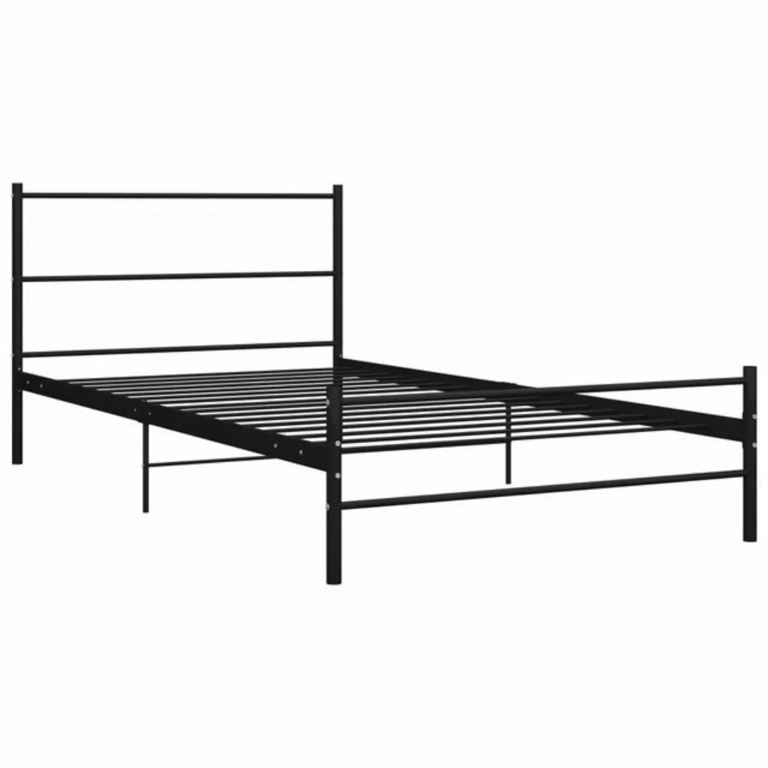 Bettgestell Schwarz Metall 90×200 Cm günstig online kaufen