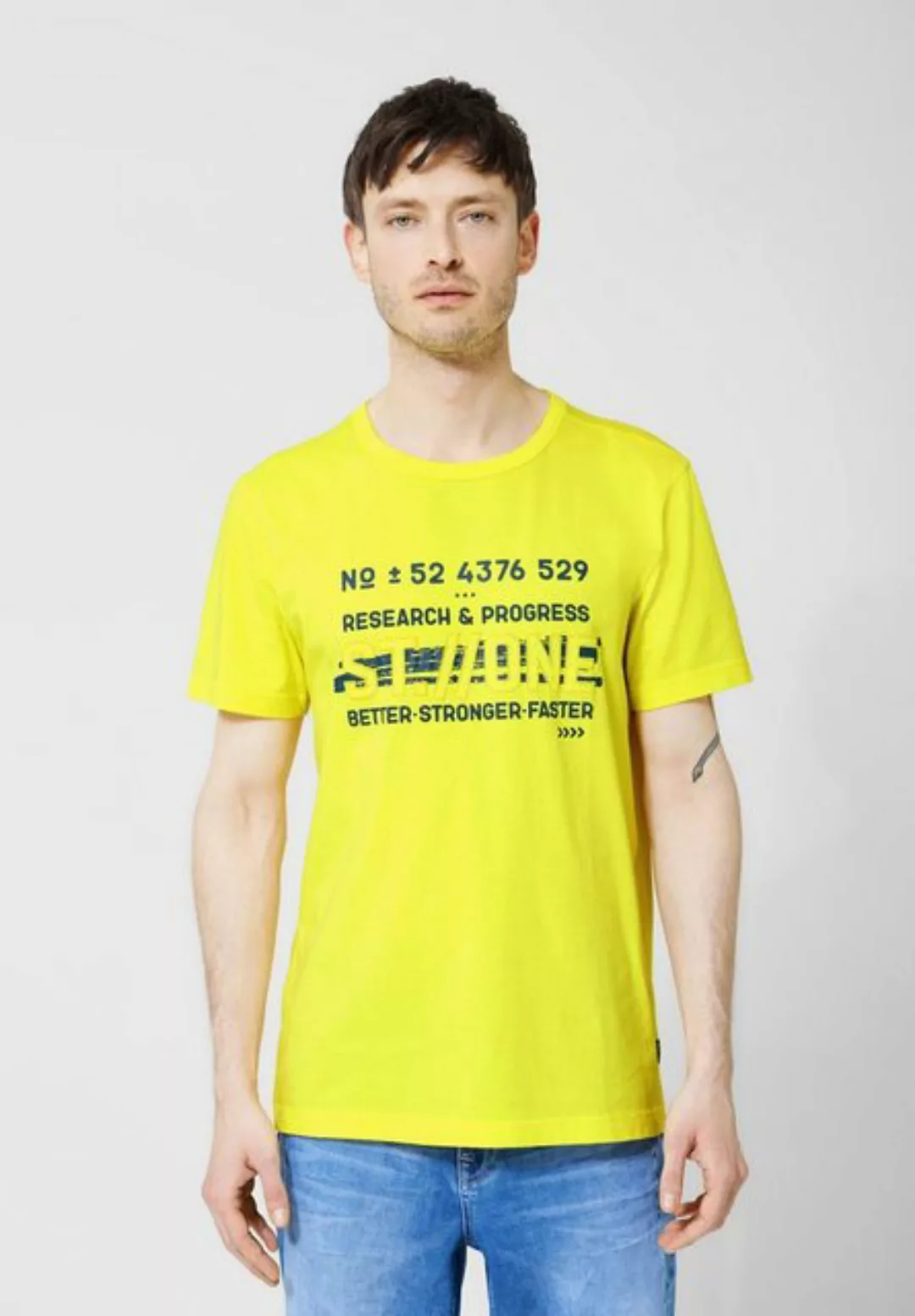STREET ONE MEN T-Shirt, mit Wordingprint günstig online kaufen