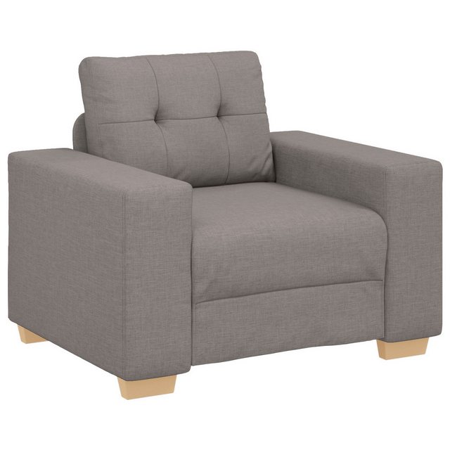 vidaXL Sofa Set aus 3 Taupe Polyesterstoff Mittel, 3 Teile günstig online kaufen