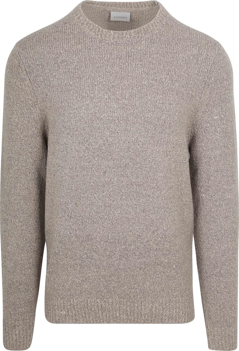 Suitable Pullover Boiled Wool Taupe - Größe M günstig online kaufen