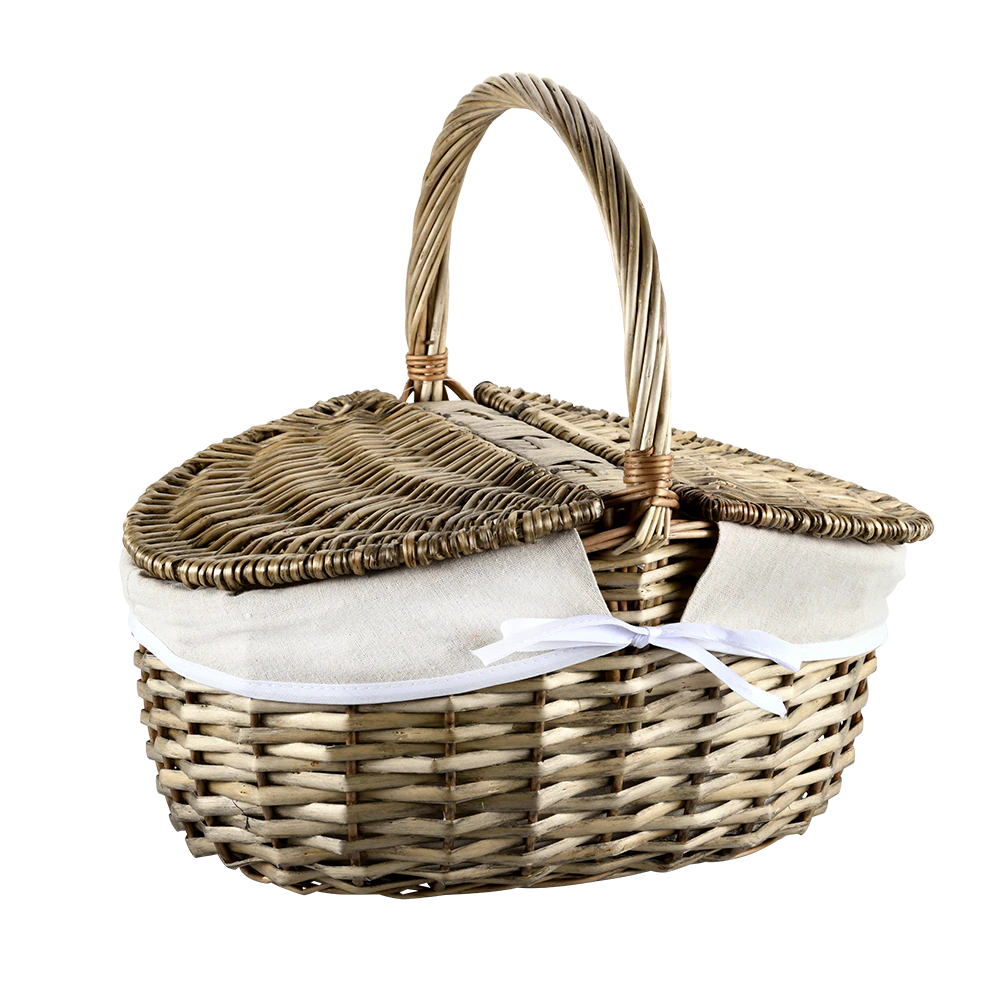 KESPER Einkaufskorb "Picknickkorb mit Textilfutter, braun", (1 tlg.), mit K günstig online kaufen