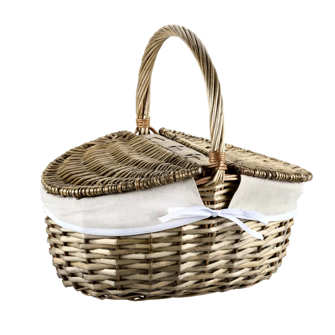 KESPER Einkaufskorb "Picknickkorb mit Textilfutter, braun", (1 tlg.), mit K günstig online kaufen