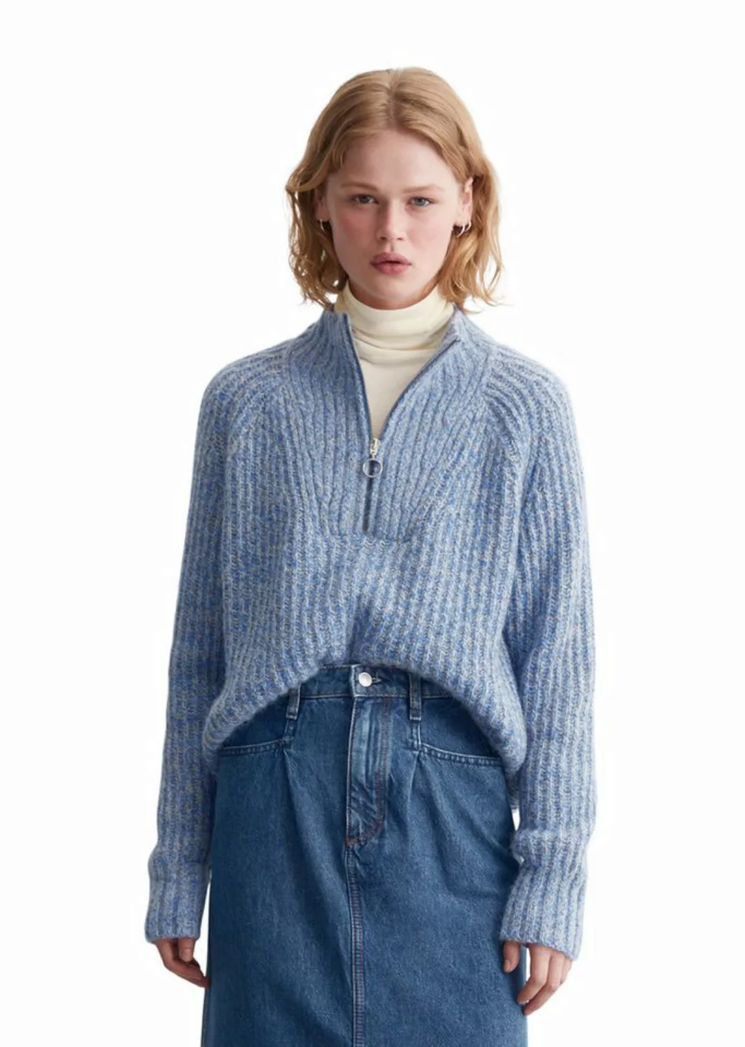 Marc OPolo DENIM Strickpullover "aus flauschigem Schurwolle-Mix" günstig online kaufen