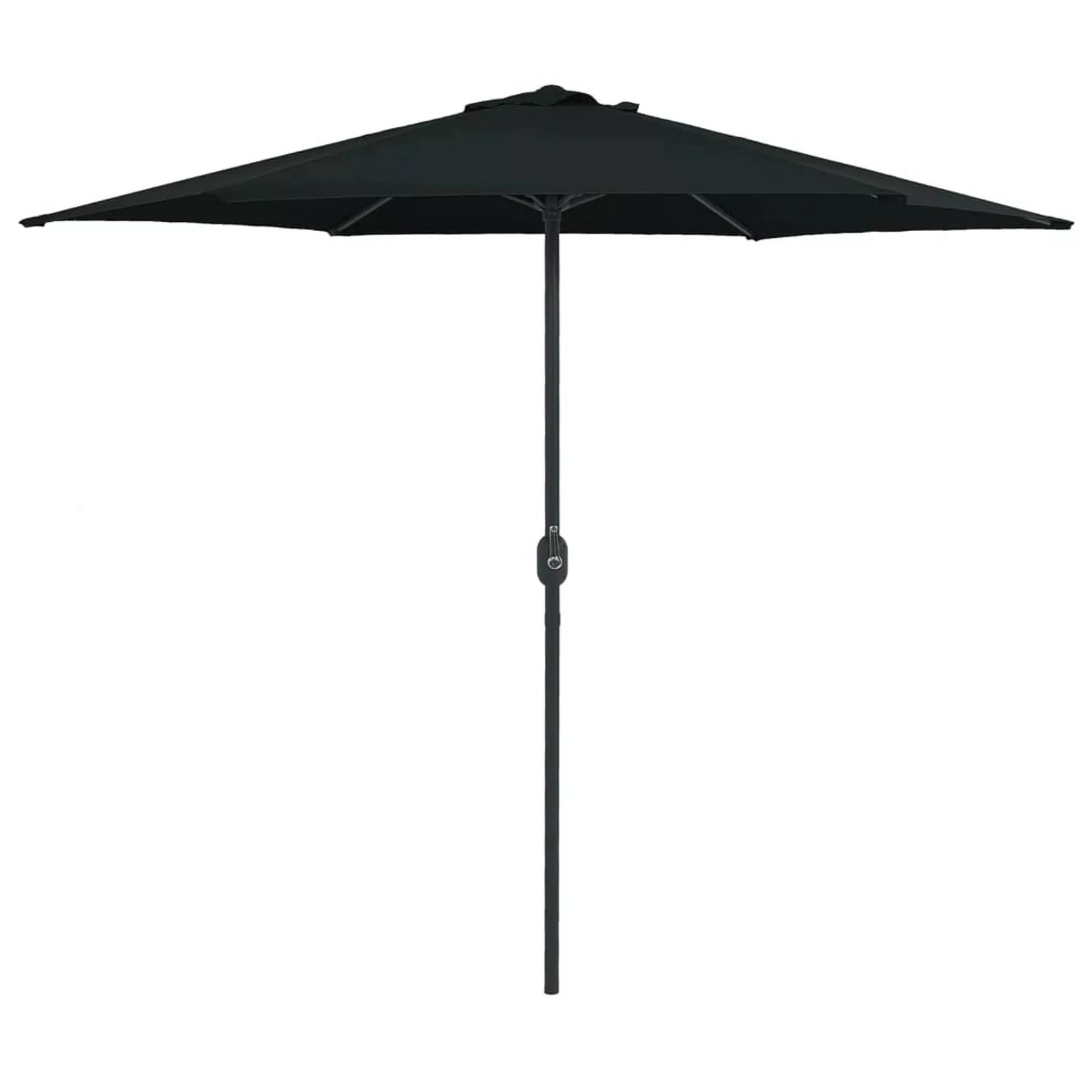 furnicato Sonnenschirm mit Aluminium-Mast 270x246 cm Schwarz günstig online kaufen