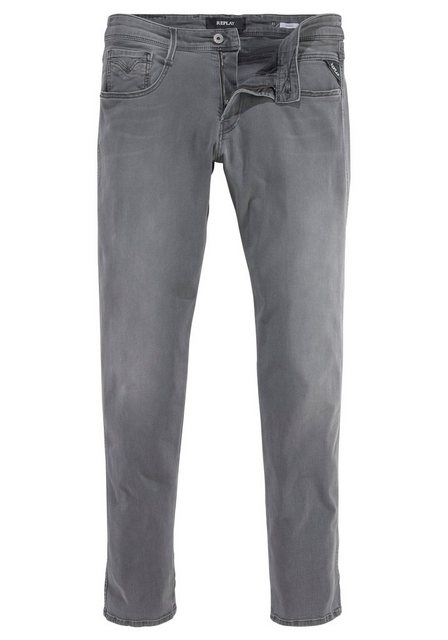 Replay Herren Jeans Anbass - Slim Fit - Grau - Dark Grey Denim günstig online kaufen