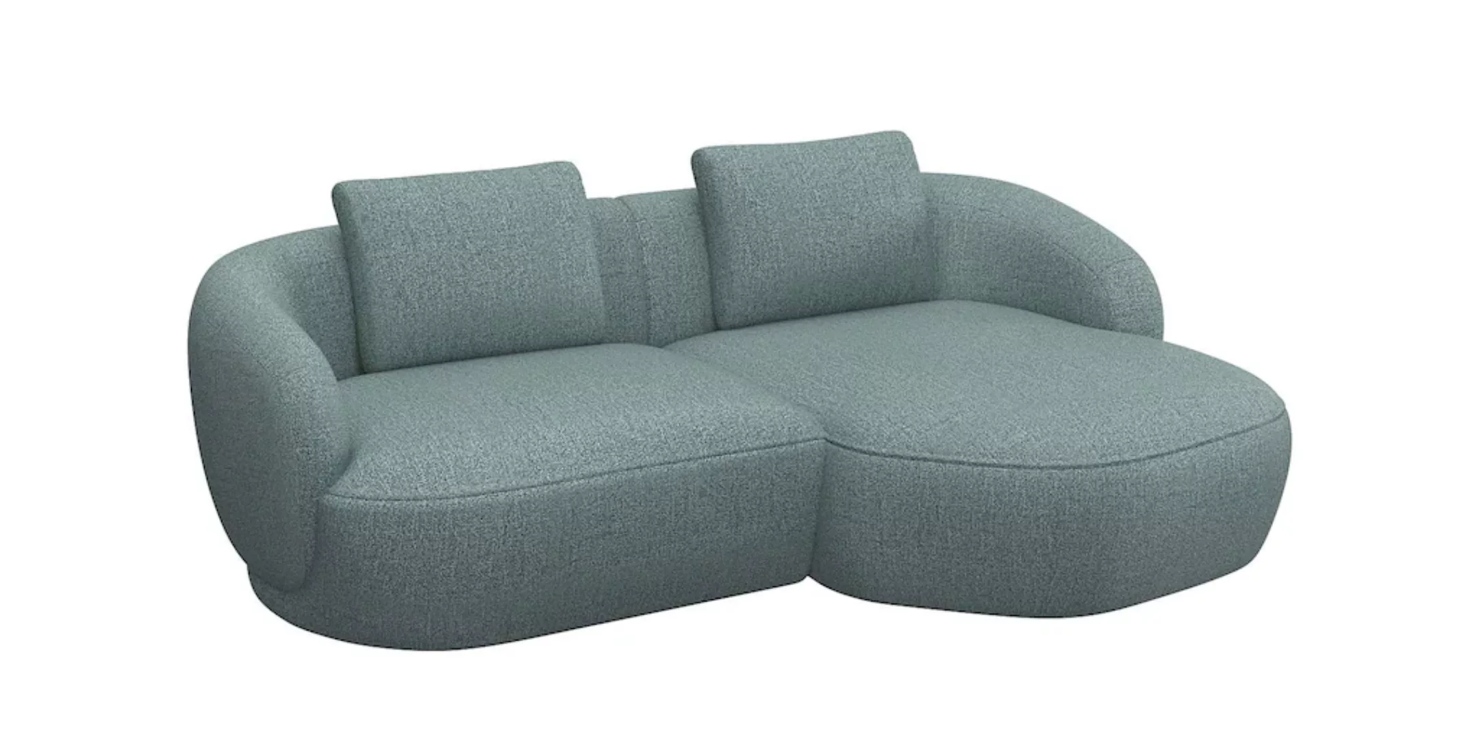 FLEXLUX Wohnlandschaft "Torino, rund, L-Form, Sofa-Ecke mit Recamiere, Long günstig online kaufen