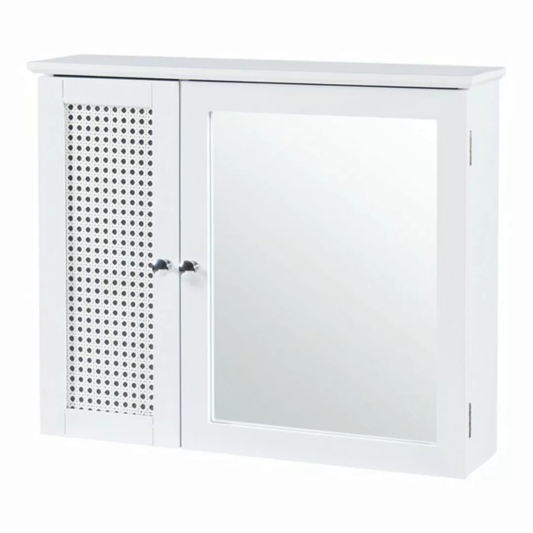 en.casa Badezimmerspiegelschrank »Karlsøy« Hängeschrank 50x60x15 cm Weiß günstig online kaufen