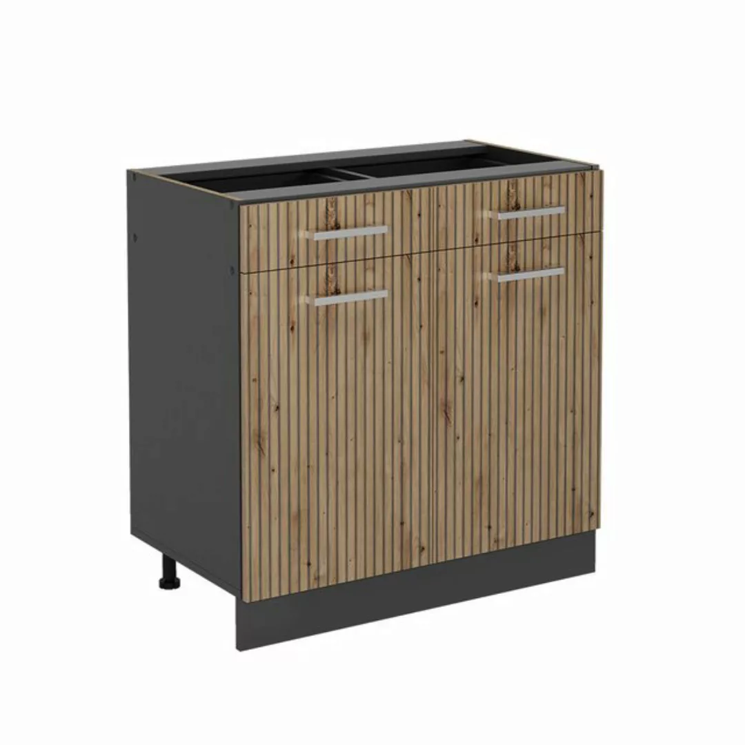 Vicco Unterschrank R-Line, Artisan-Eiche/Anthrazit, 80 cm ohne Arbeitsplatt günstig online kaufen