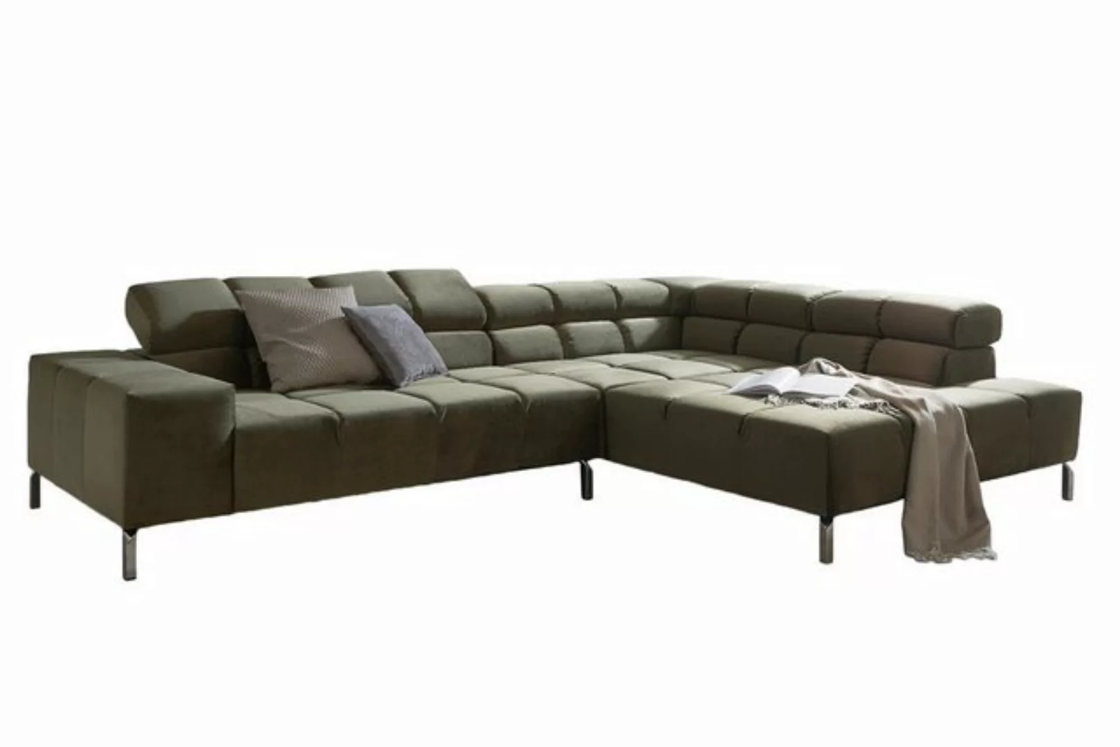 KAWOLA Ecksofa NELSON, Sofa Velvet versch. Ausführungen und versch. Farben günstig online kaufen