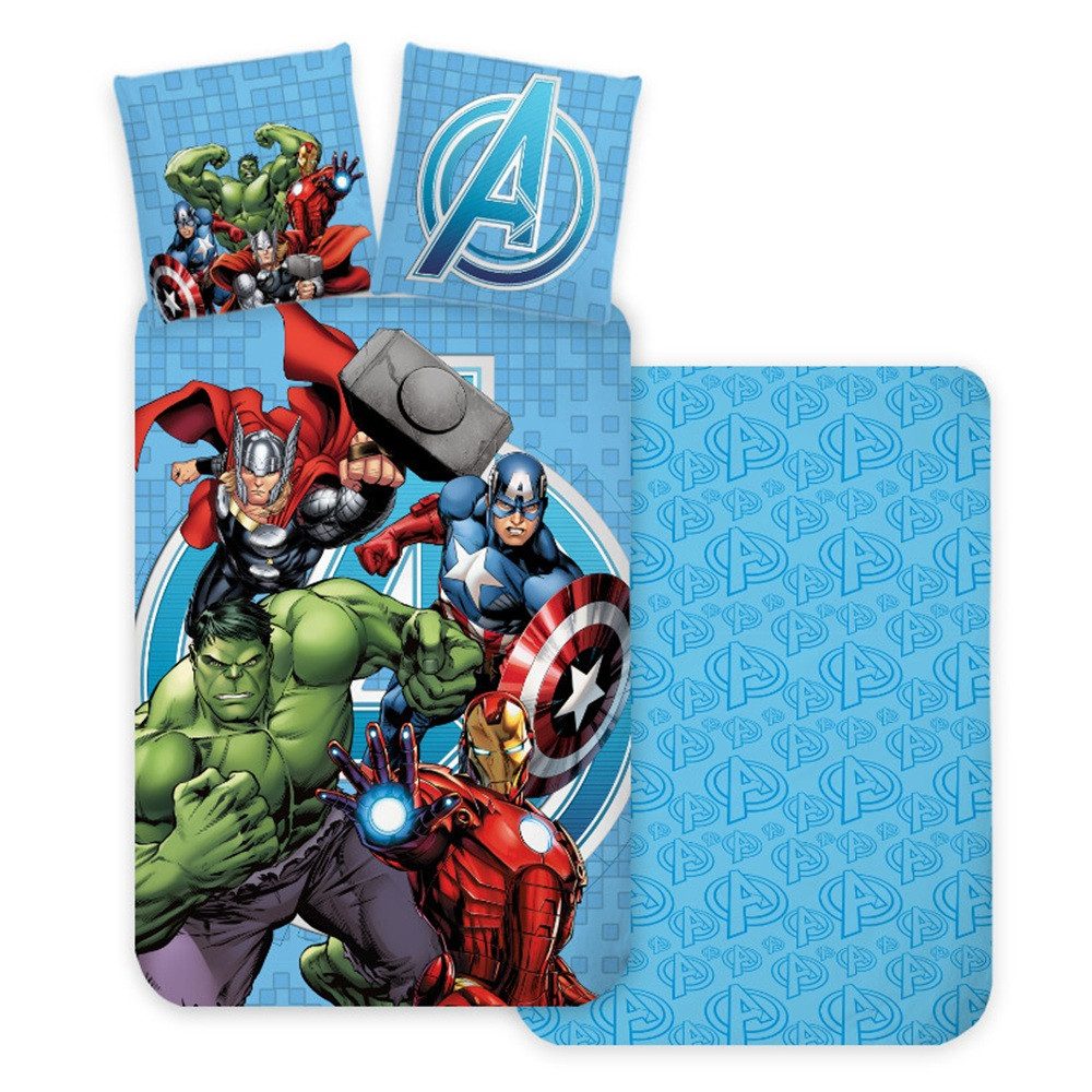 MARVEL Bettwäsche Avengers Blue Kinderbettwäsche 100×135 günstig online kaufen