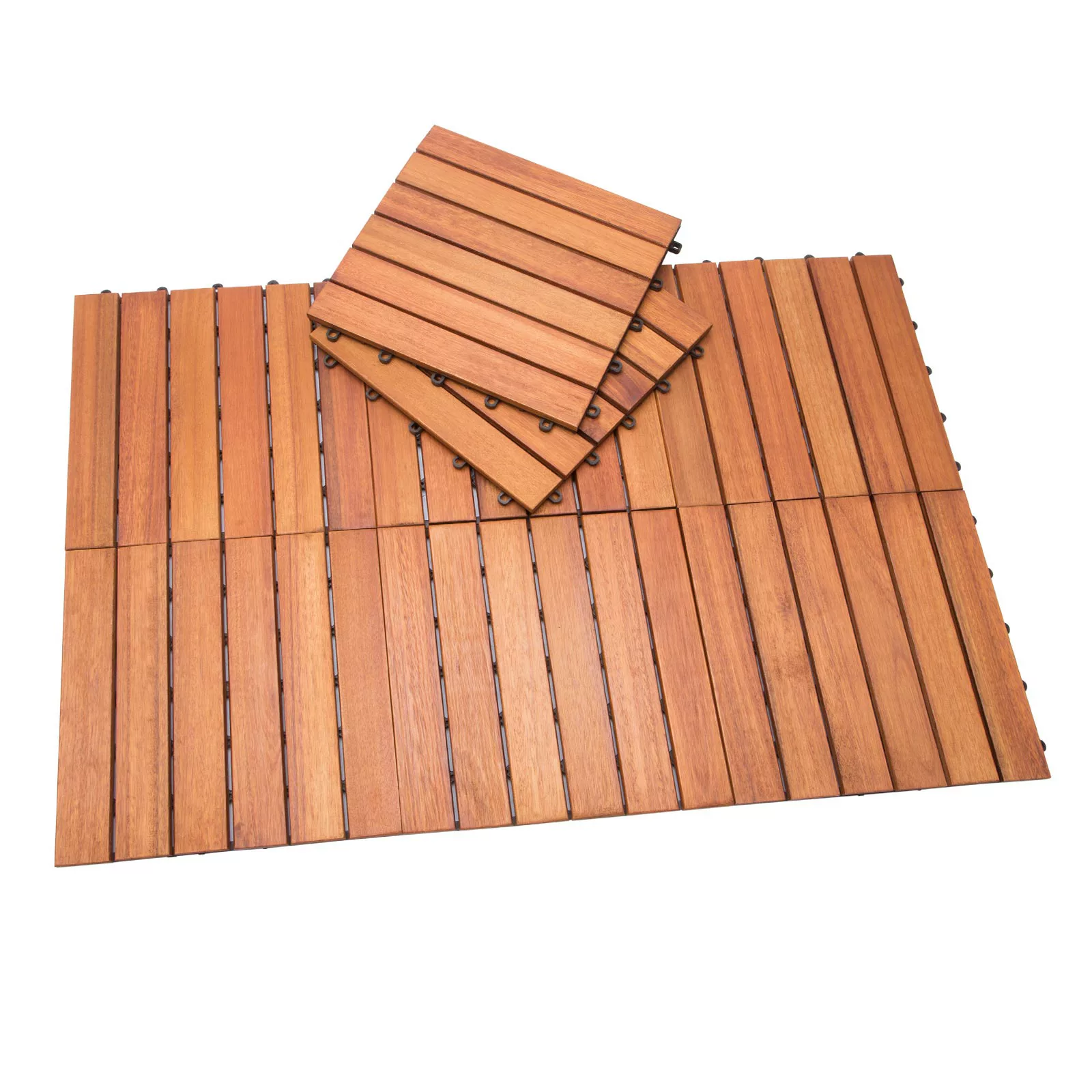 Holzfliese Eukalyptusholz 33er-Set 30x30cm günstig online kaufen