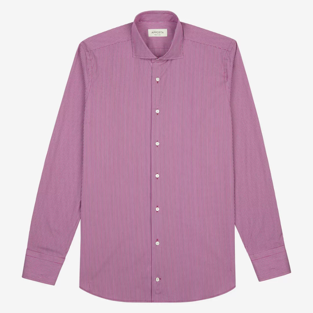 Hemd  streifen  violett stretch popeline, kragenform  cutaway-kragen günstig online kaufen