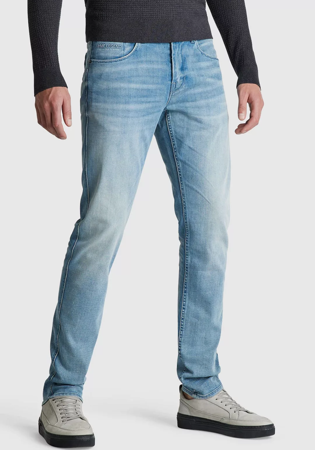 PME Legend Herren Jeans NIGHTFLIGHT - Regular Fit - Blau - Bright Comfort L günstig online kaufen