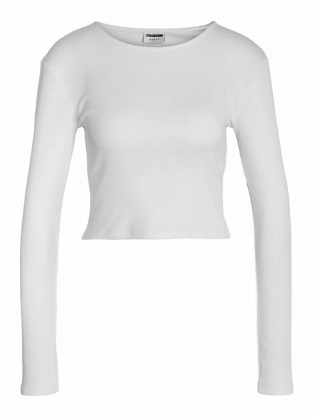 Noisy may T-Shirt Langarm Crop Top NMMAYA 5268 in Weiß-2 günstig online kaufen