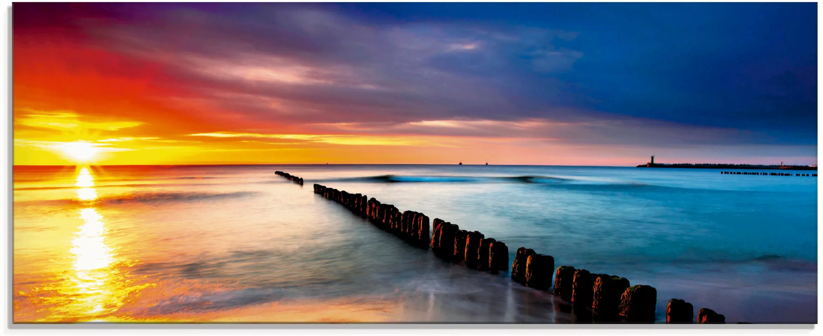 Artland Glasbild "Ostsee mit schönem Sonnenaufgang", Strand, (1 St.), in ve günstig online kaufen