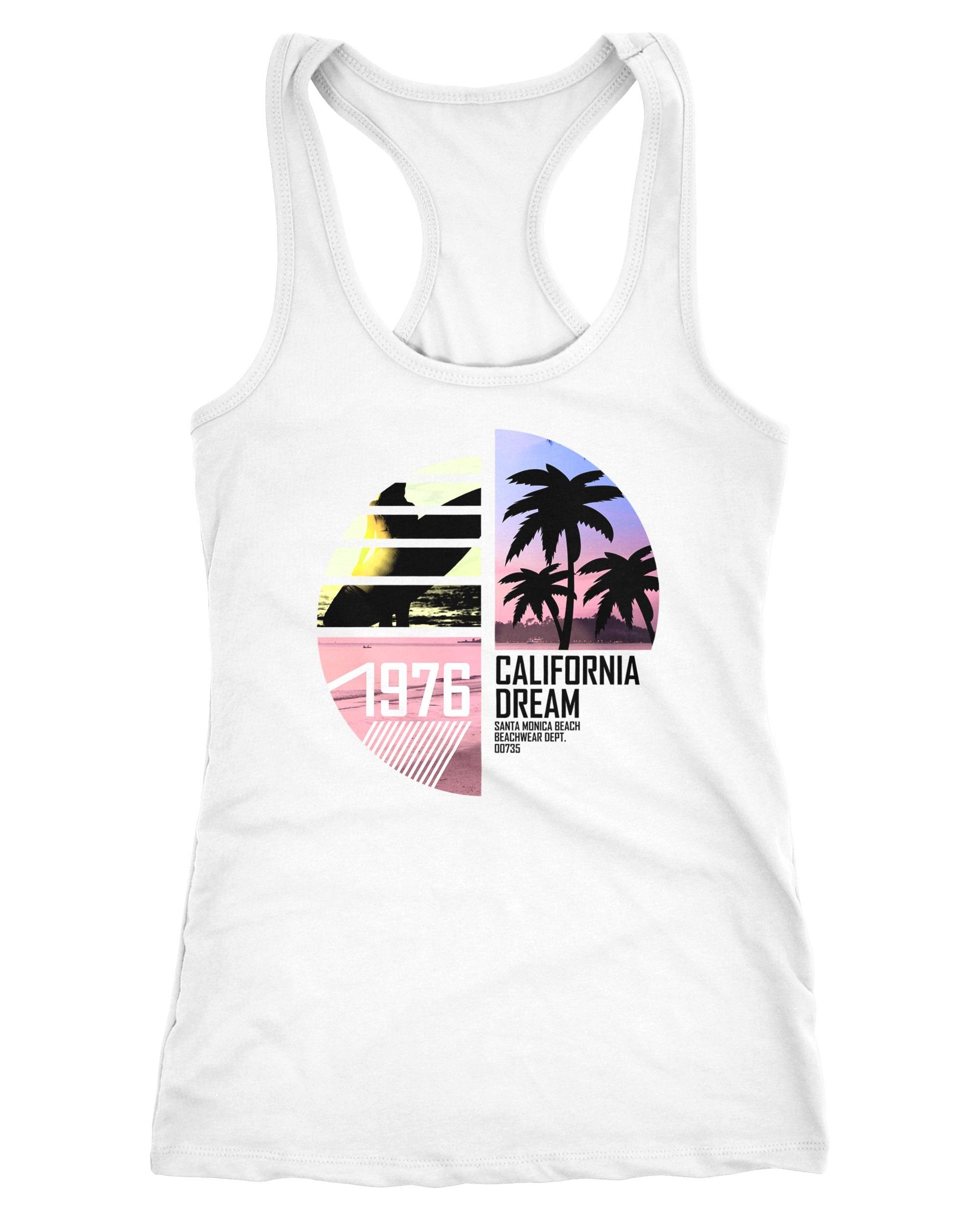 Tanktop Damen Tank-Top California Surfing Palmen günstig online kaufen