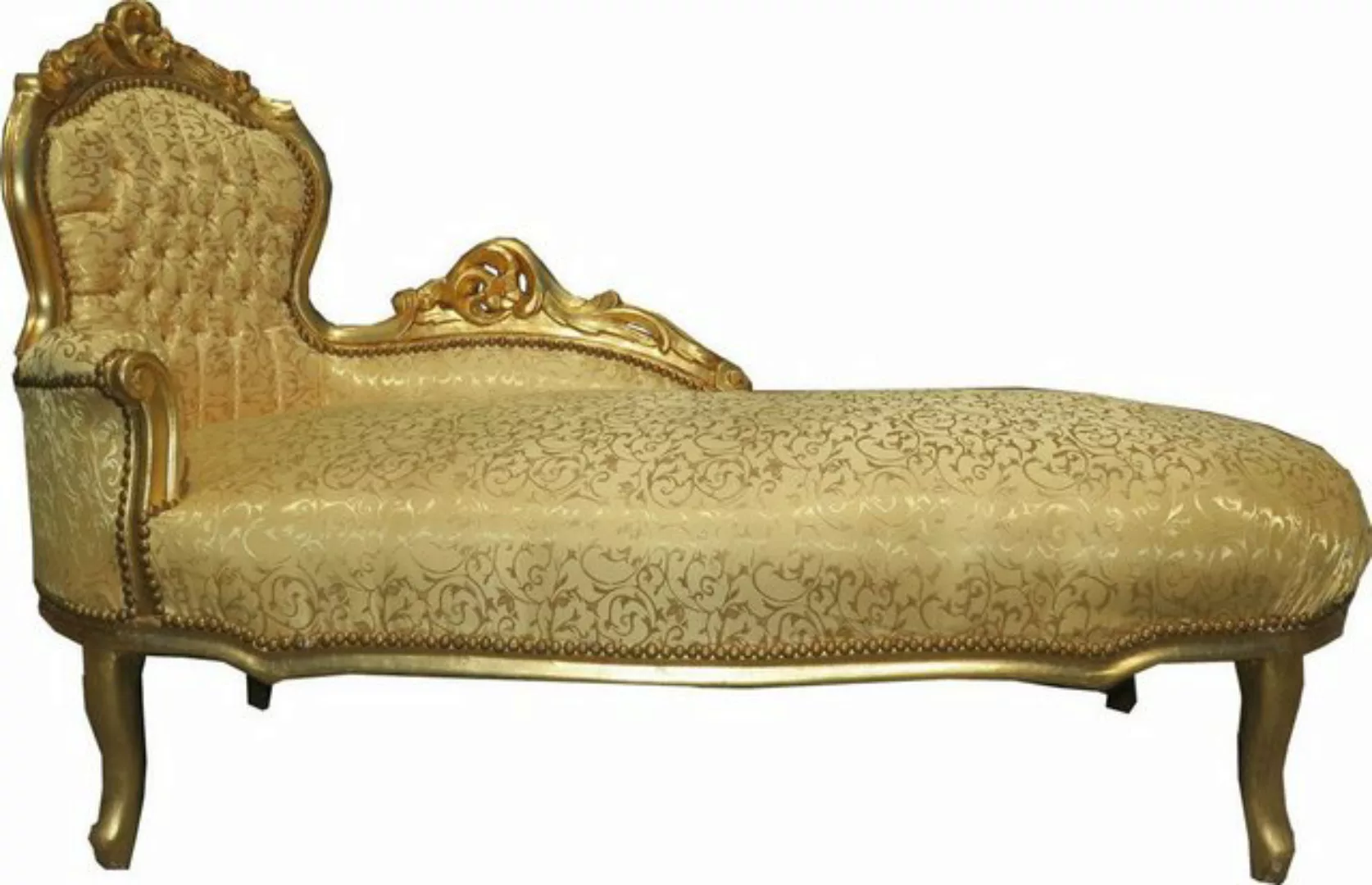 Casa Padrino Chaiselongue Barock Chaiselongue Gold Muster / Gold - Barock M günstig online kaufen