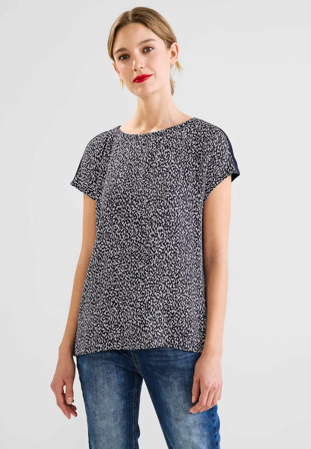 STREET ONE T-Shirt, mit Minimal Muster günstig online kaufen