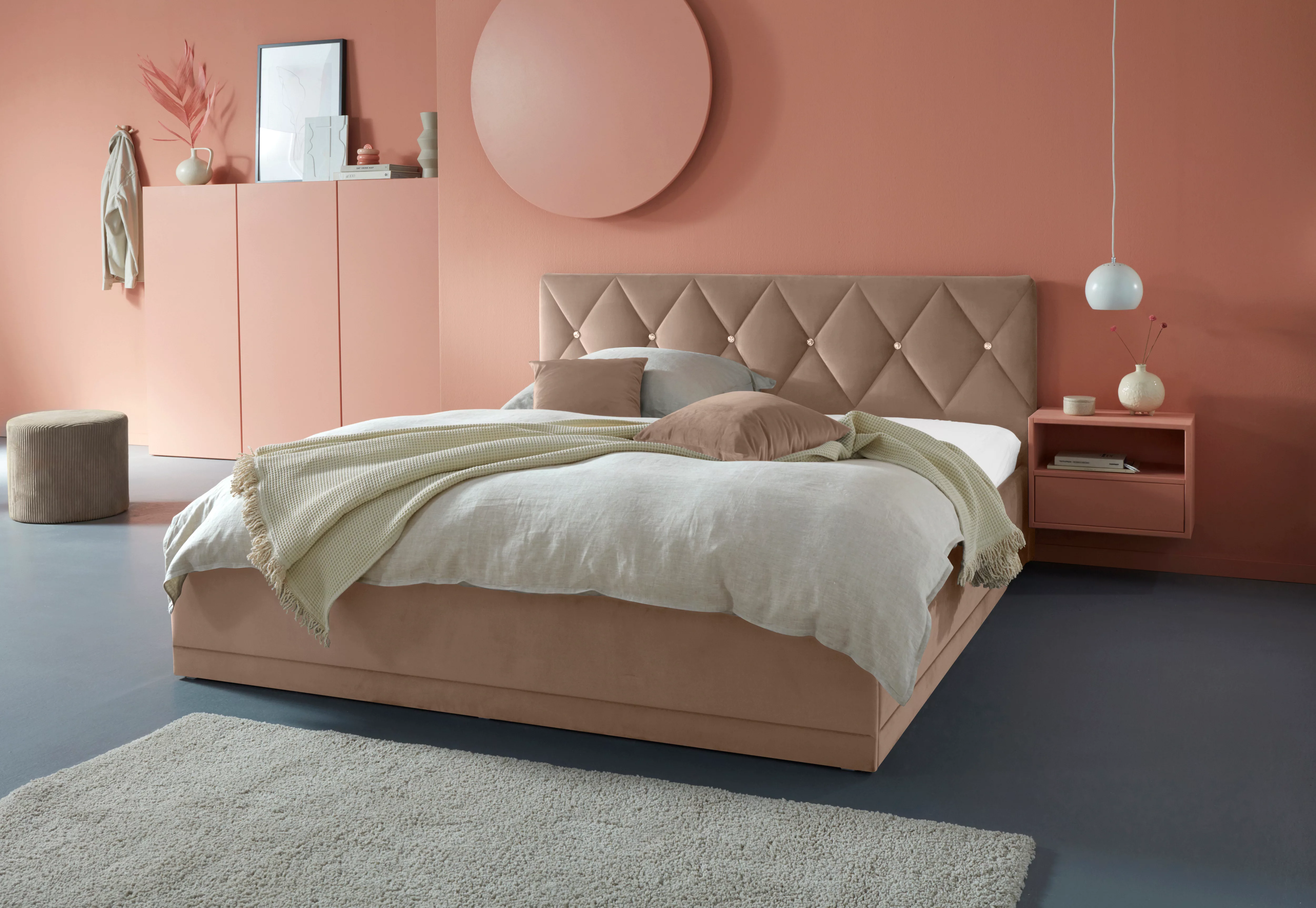 Westfalia Schlafkomfort Polsterbett Adamas, auch mit Bettkasten, Knopfheftu günstig online kaufen