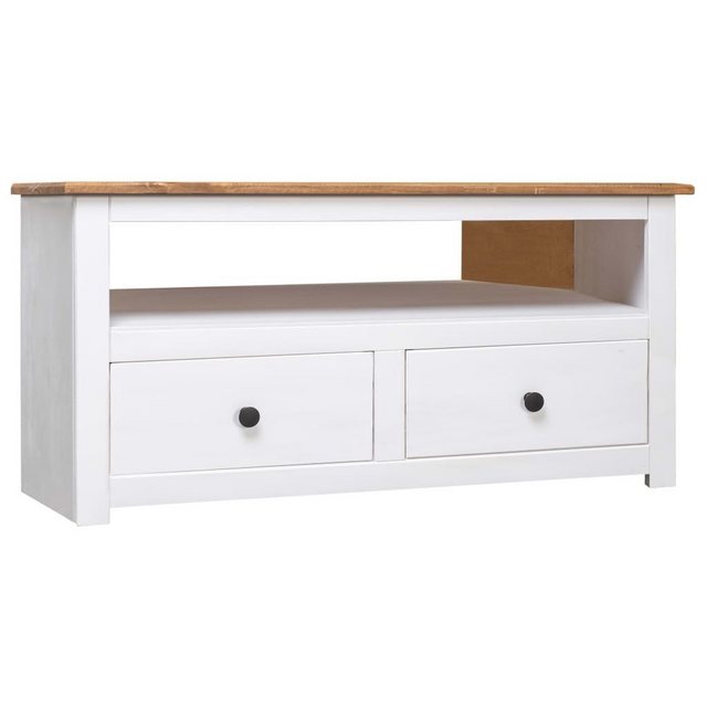 furnicato TV-Schrank TV-Eckschrank Weiß 93 x 49 x 49 cm Massivholz Panama-K günstig online kaufen