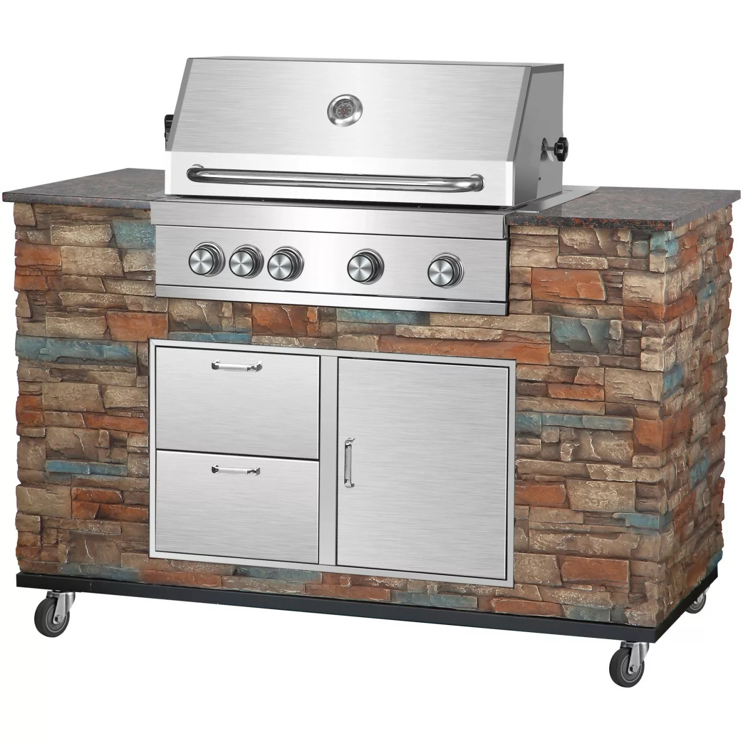 El Fuego Gasgrill "Grillküche Built-in", BxTxH: 147x68x130 cm günstig online kaufen