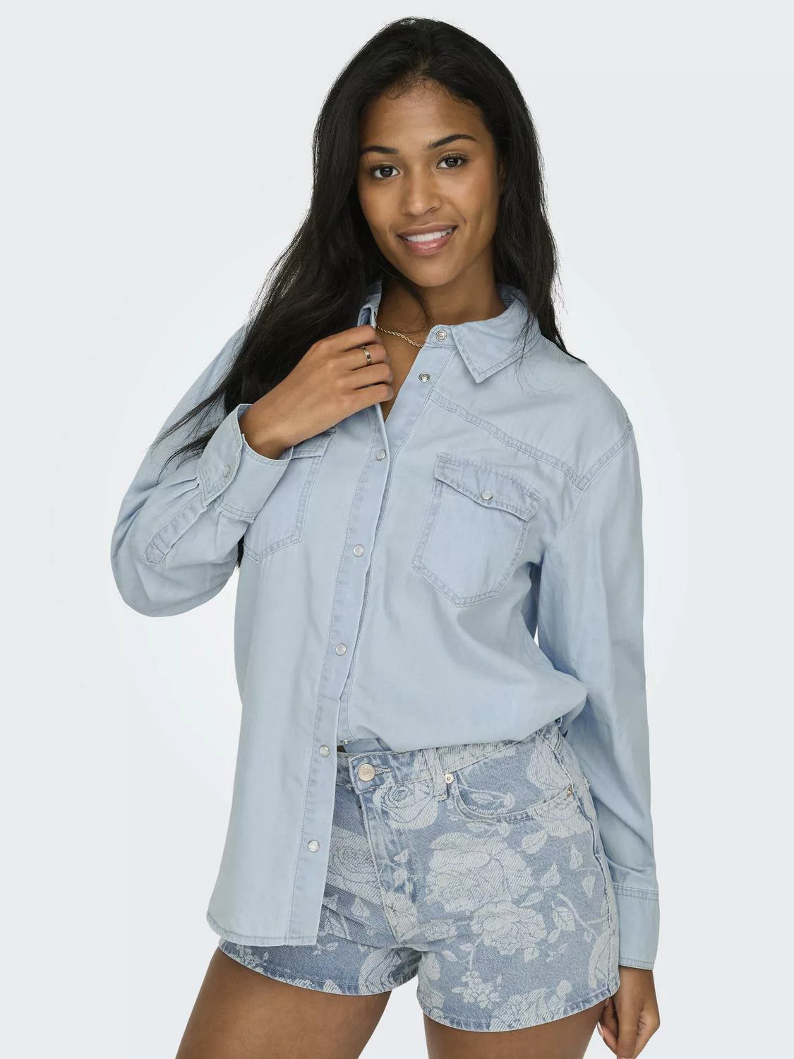 ONLY Jeansbluse ONLBEA LS LOOSE DNM SHIRT GUA günstig online kaufen