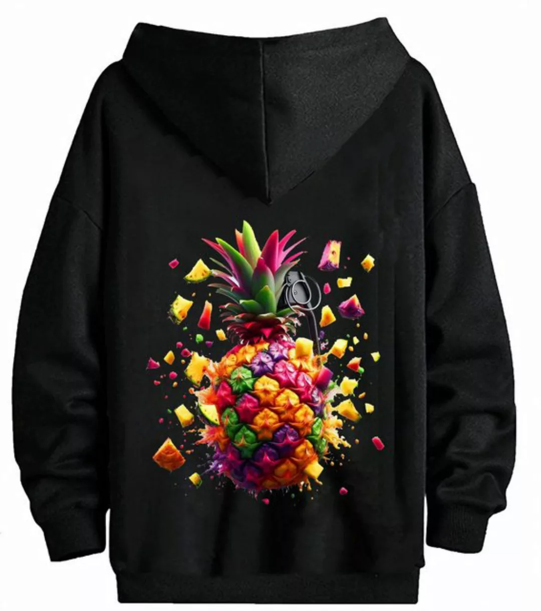 RMK Kapuzenpullover Herren Hoodie Pullover Winter Ananas Frucht mit Kapuze günstig online kaufen