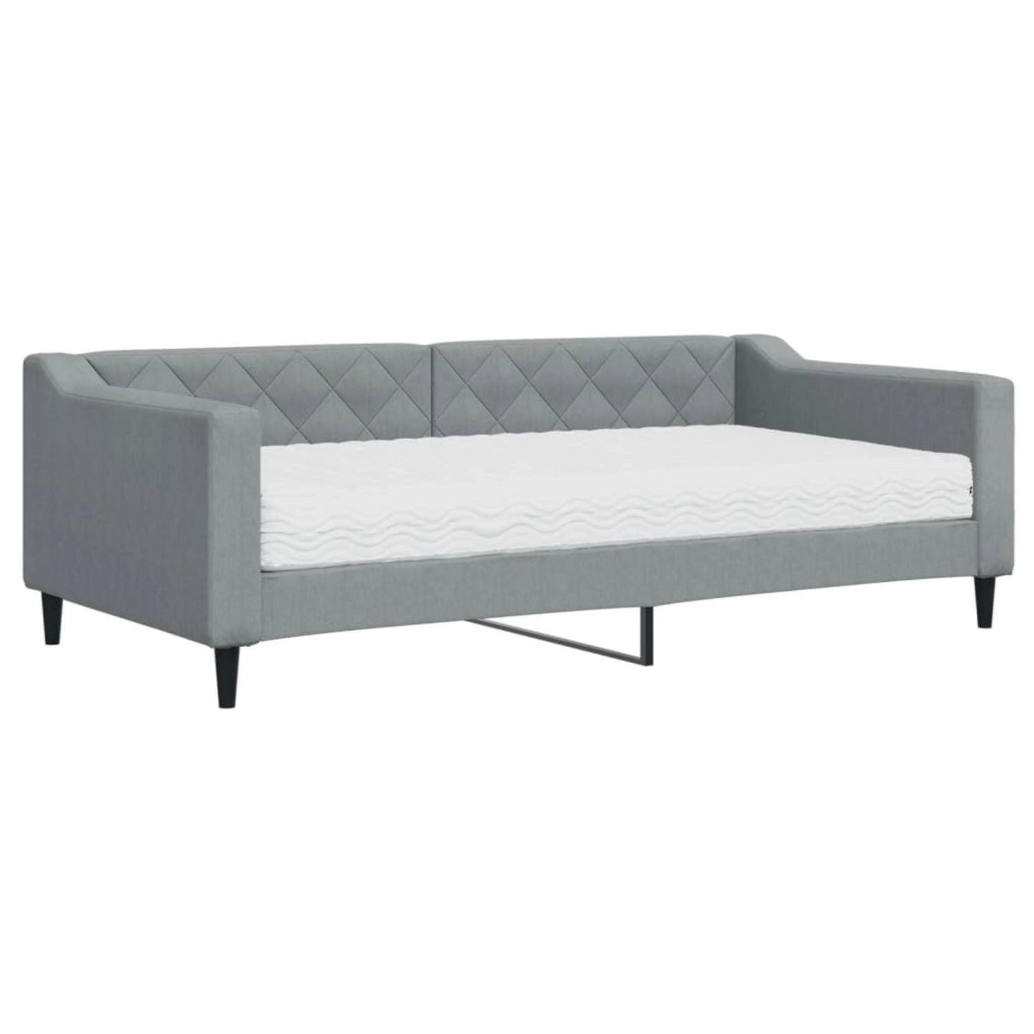 vidaXL Tagesbett mit Matratze Hellgrau 90x190 cm Stoff1846483 günstig online kaufen