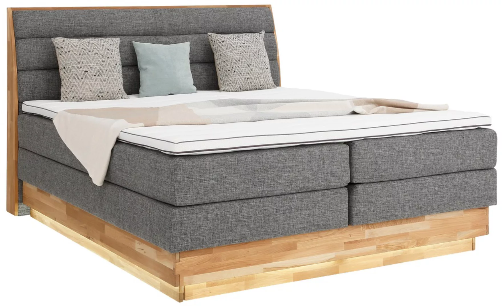 OTTO products Boxspringbett, LED-Beleuchtung, mit zertifizierten, recycelte günstig online kaufen