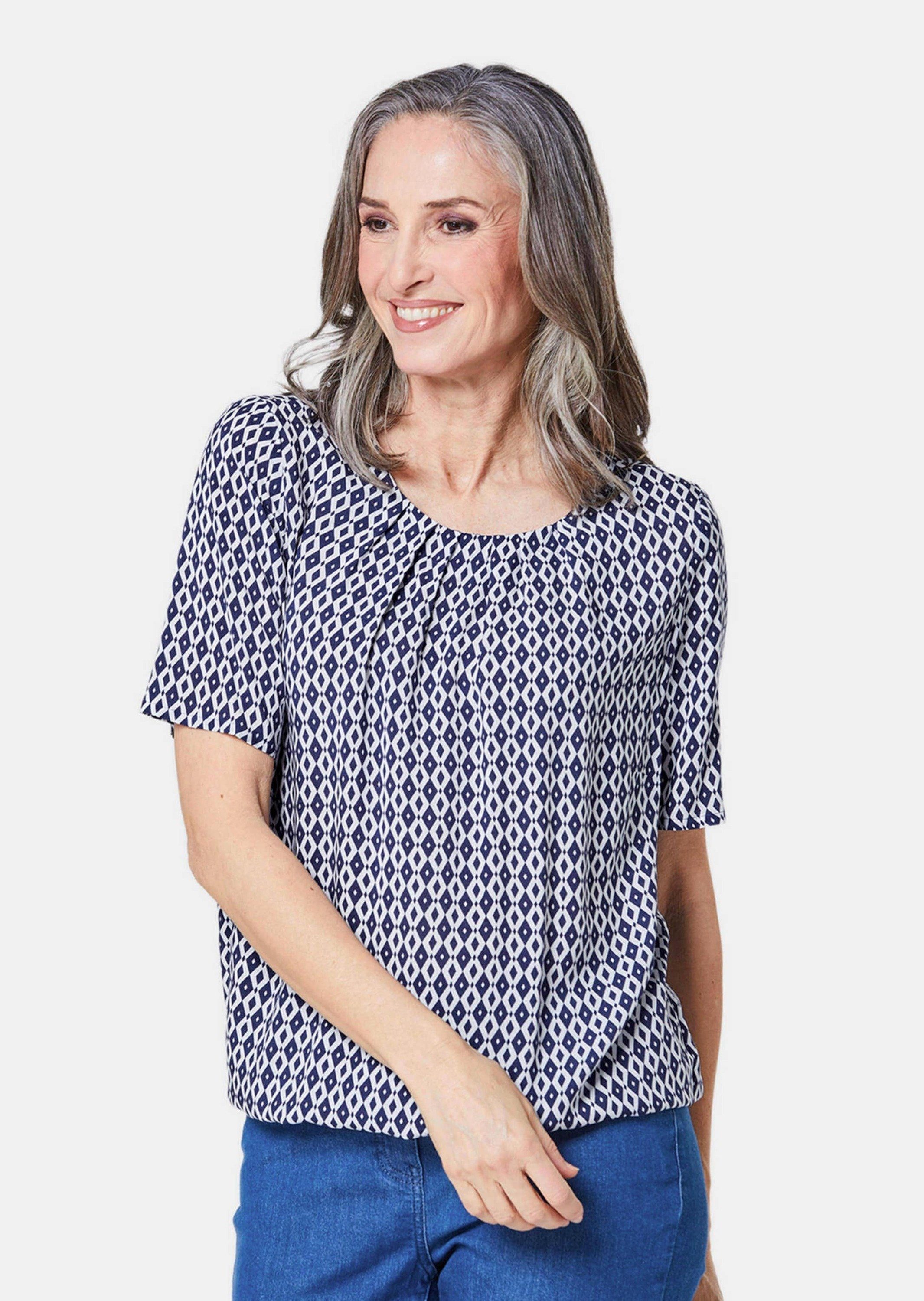 GOLDNER Druckbluse Farbbrillante Druckbluse mit liebevollen günstig online kaufen