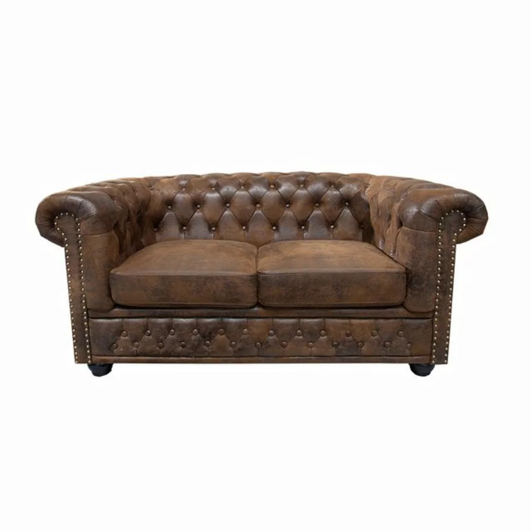 riess-ambiente Sofa CHESTERFIELD 150cm antik braun, Couch · mit Federkern · günstig online kaufen