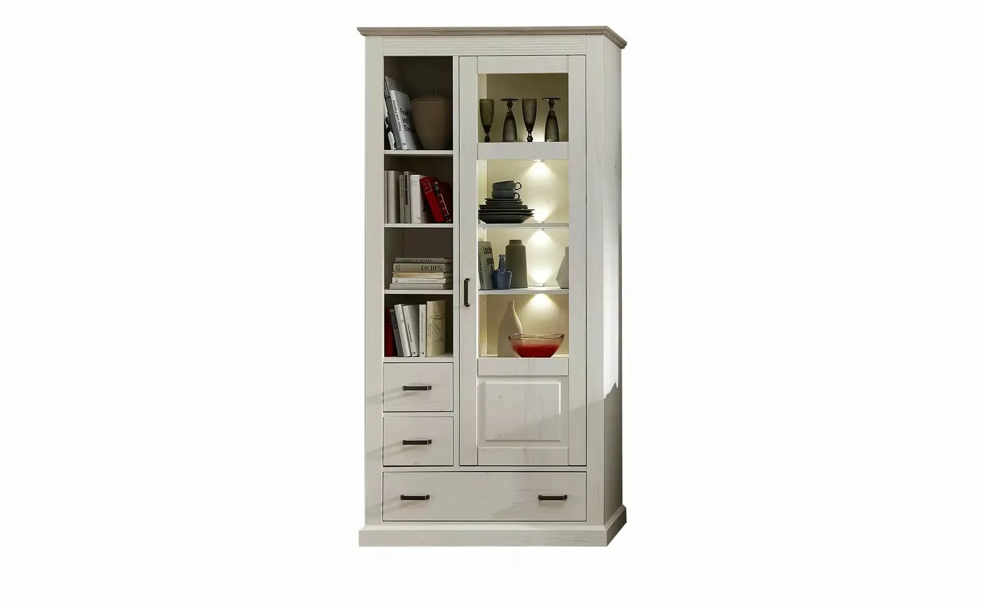 WOHN CONCEPT Premium Möbel Vitrine 99 x 204 x 42 cm (B/H/T) günstig online kaufen