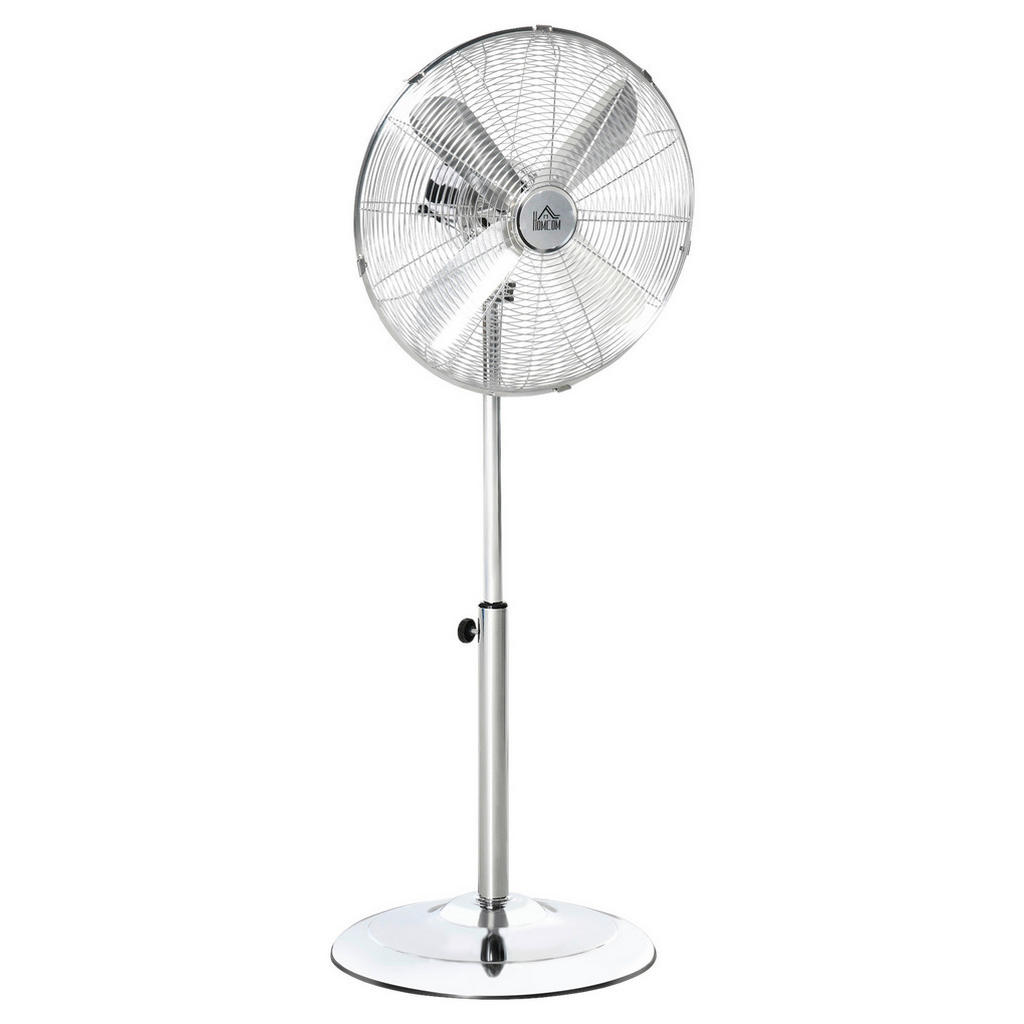 HOMCOM Ventilator silber Polypropylen Edelstahl B/H/L: ca. 44,5x44,5x87 cm günstig online kaufen