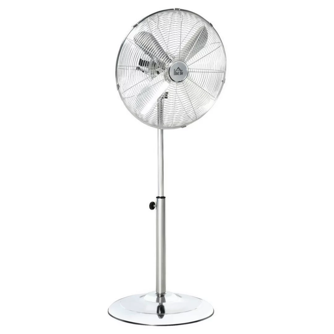 HOMCOM Ventilator silber Polypropylen Edelstahl B/H/L: ca. 44,5x44,5x87 cm günstig online kaufen