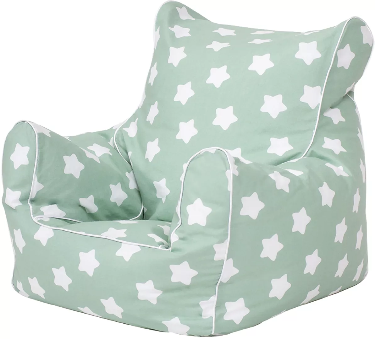 Knorrtoys Sitzsack "Green White Stars", für Kinder; Made in Europe günstig online kaufen