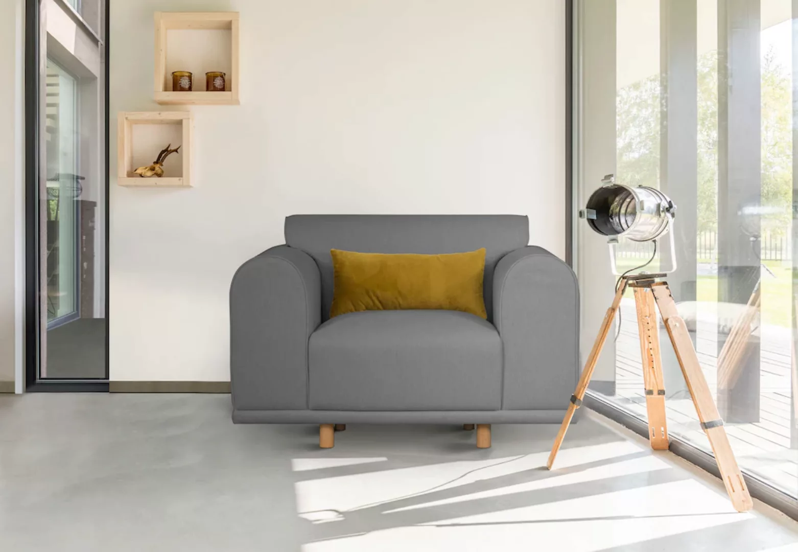 andas Loveseat "Maroon Sessel", in skandinavischem Design, mit losem Kissen günstig online kaufen