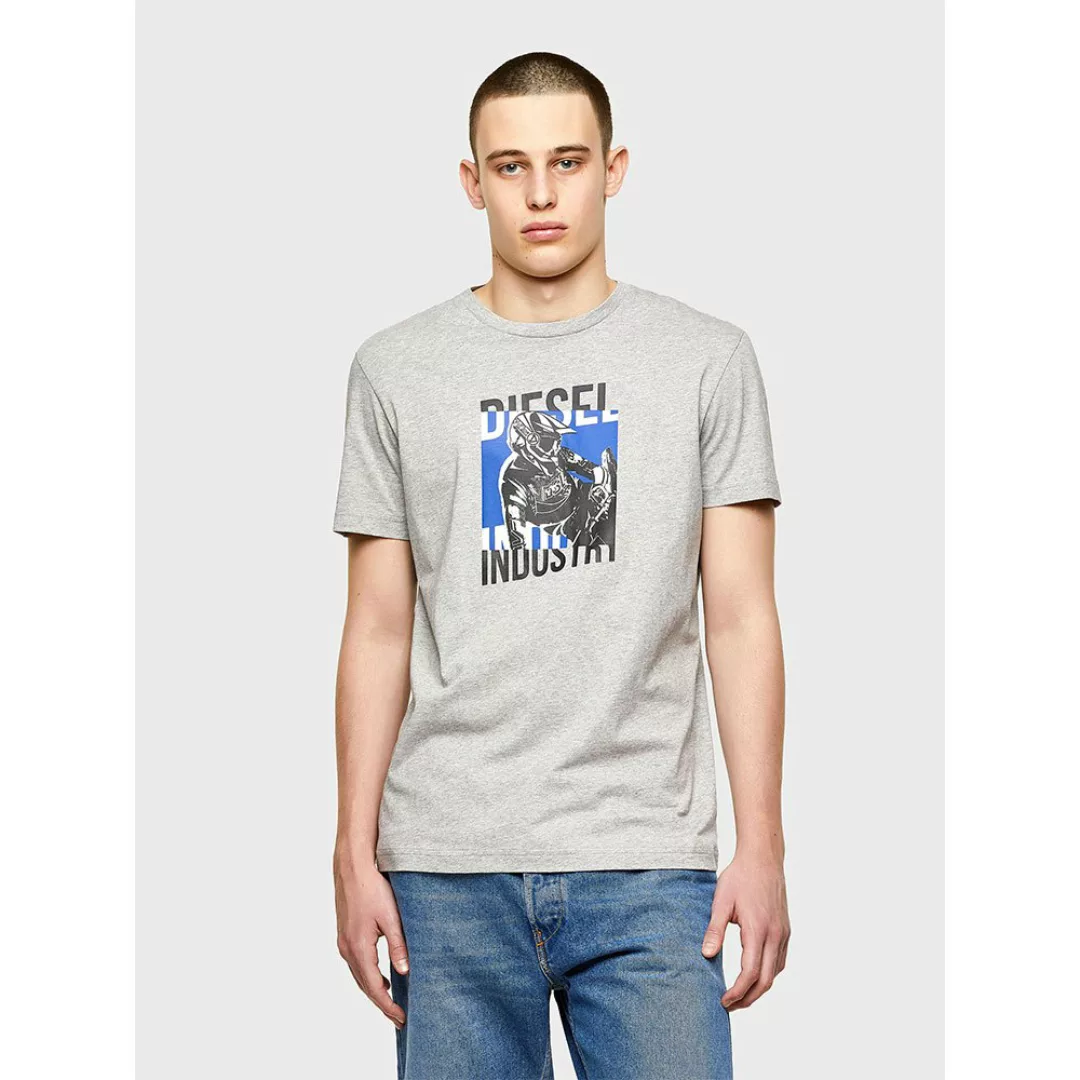 Diesel Diegos K44 Kurzärmeliges T-shirt S Grey Melange (No Bros) günstig online kaufen
